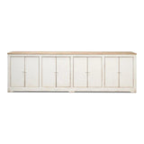 Eight Is Enough Extra Wide Sideboard Whitewash - LOOMLAN - Sarreid - Sideboards