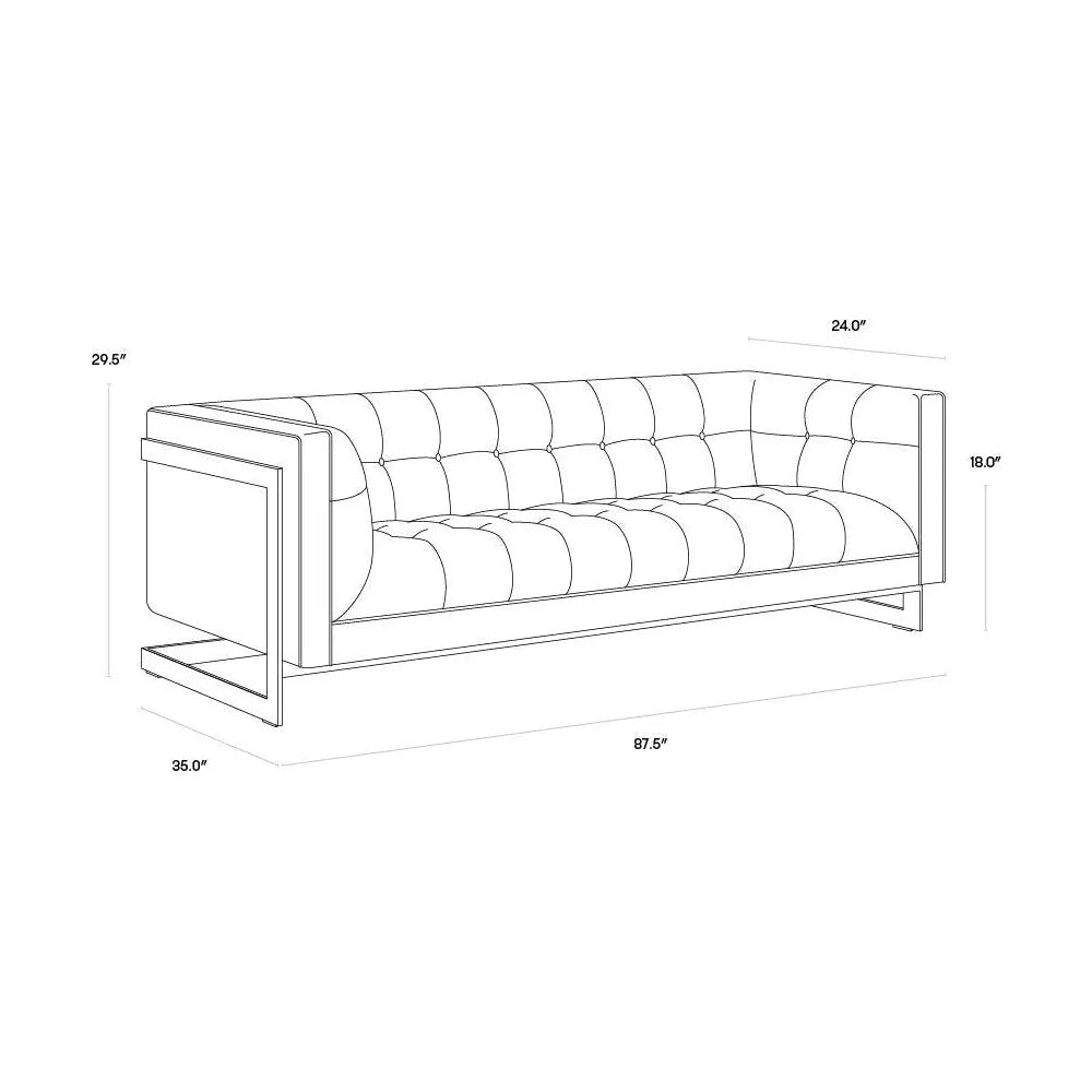 Ekon Fabric Streamlined Sofa - LOOMLAN - SUNPAN - Sofas & Loveseats