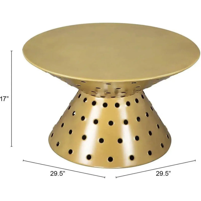 Electron Coffee Table Gold - LOOMLAN - Zuo Modern - Coffee Tables