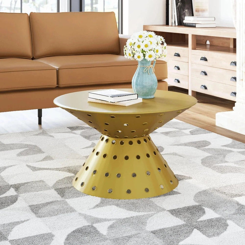 Electron Coffee Table Gold - LOOMLAN - Zuo Modern - Coffee Tables