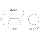 Electron Coffee Table Gold - LOOMLAN - Zuo Modern - Coffee Tables