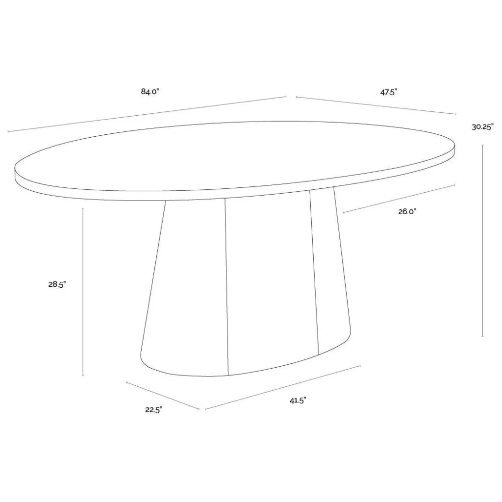 Elina Wooden Classic Dining Table - LOOMLAN - SUNPAN - Dining Tables