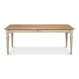 Elise Rectangle Dining Table Seats 6 Grey Natural - LOOMLAN - Sarreid - Dining Tables