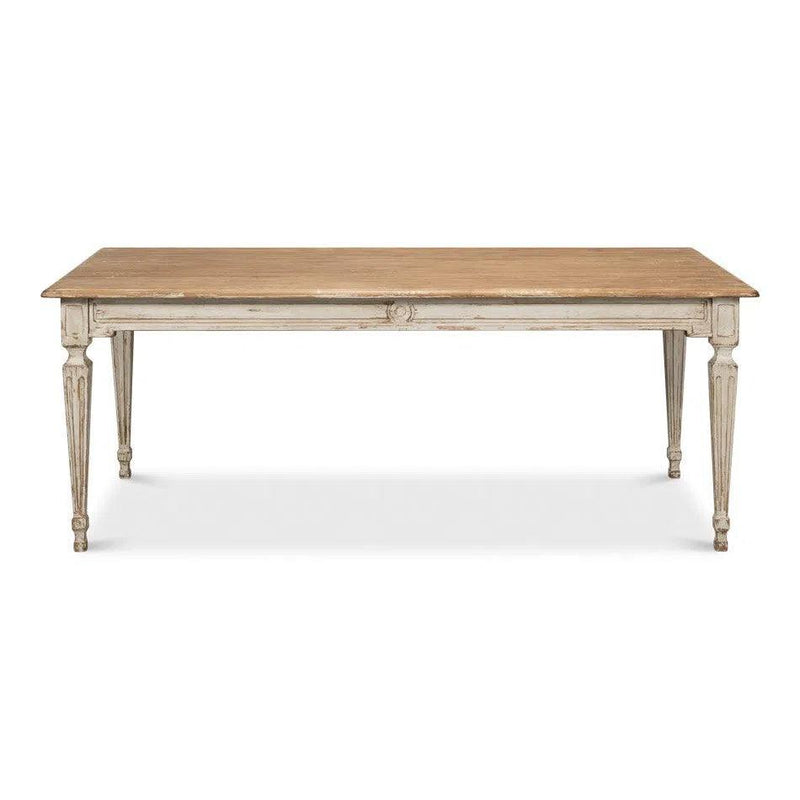Elise Rectangle Dining Table Seats 6 Grey Natural - LOOMLAN - Sarreid - Dining Tables