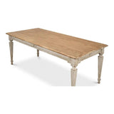 Elise Rectangle Dining Table Seats 6 Grey Natural - LOOMLAN - Sarreid - Dining Tables