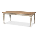 Elise Rectangle Dining Table Seats 6 Grey Natural - LOOMLAN - Sarreid - Dining Tables