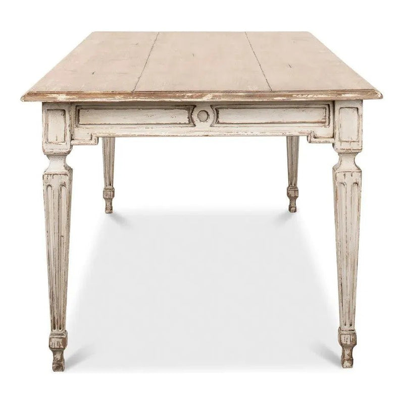 Elise Rectangle Dining Table Seats 6 Grey Natural - LOOMLAN - Sarreid - Dining Tables