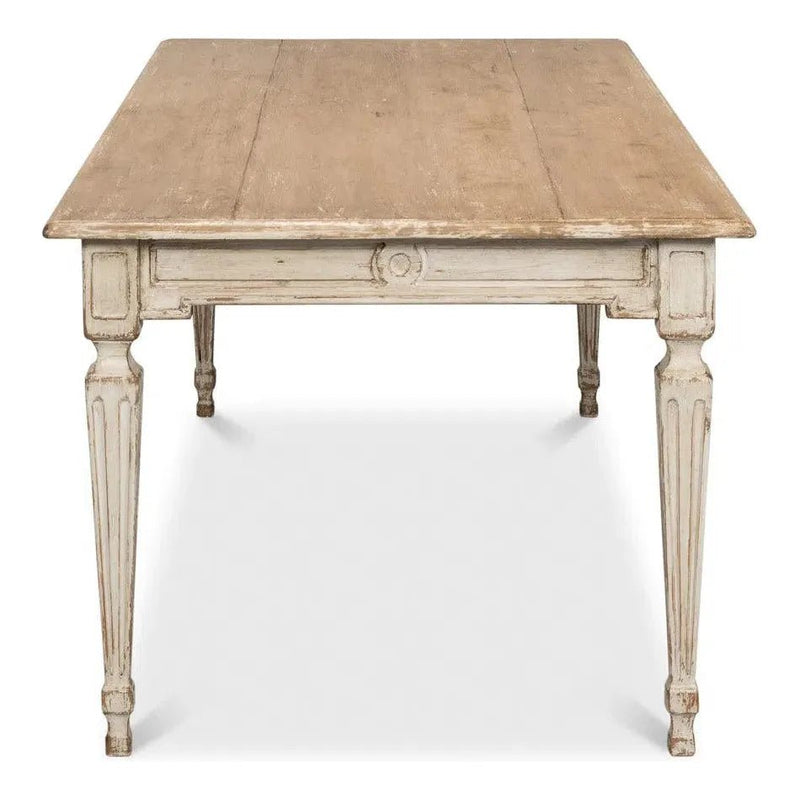 Elise Rectangle Dining Table Seats 6 Grey Natural - LOOMLAN - Sarreid - Dining Tables