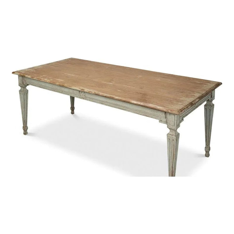 Elise Rectangle Dining Table Seats 6 Sage Natural - LOOMLAN - Sarreid - Dining Tables