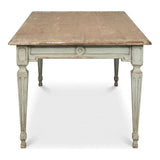 Elise Rectangle Dining Table Seats 6 Sage Natural - LOOMLAN - Sarreid - Dining Tables