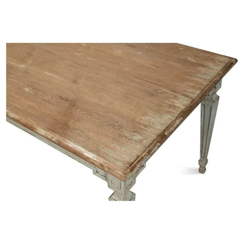 Elise Rectangle Dining Table Seats 6 Sage Natural - LOOMLAN - Sarreid - Dining Tables
