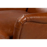 Elite Wing Luxurious Leather Armchair - LOOMLAN - Sarreid - Club Chairs
