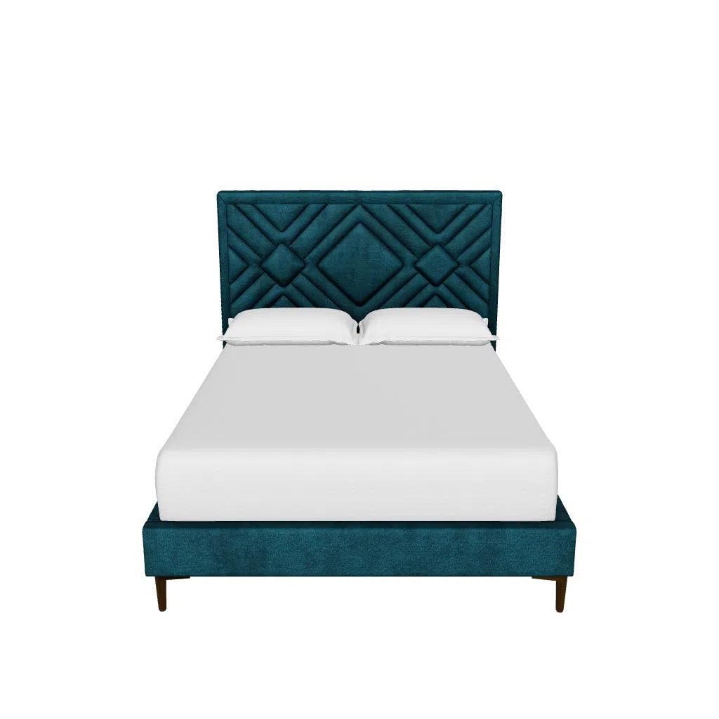 Elizio Fabric Mid - Century Styled Bed - LOOMLAN - SUNPAN - Beds