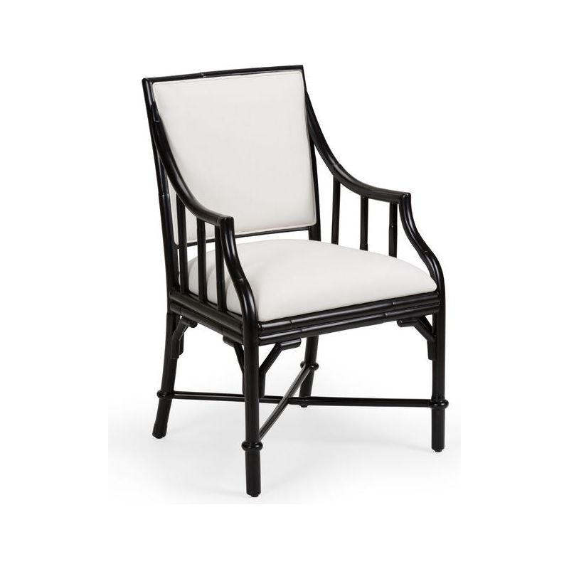 Ella Black Rattan Frame Armchair - LOOMLAN - Wildwood - Dining Chairs