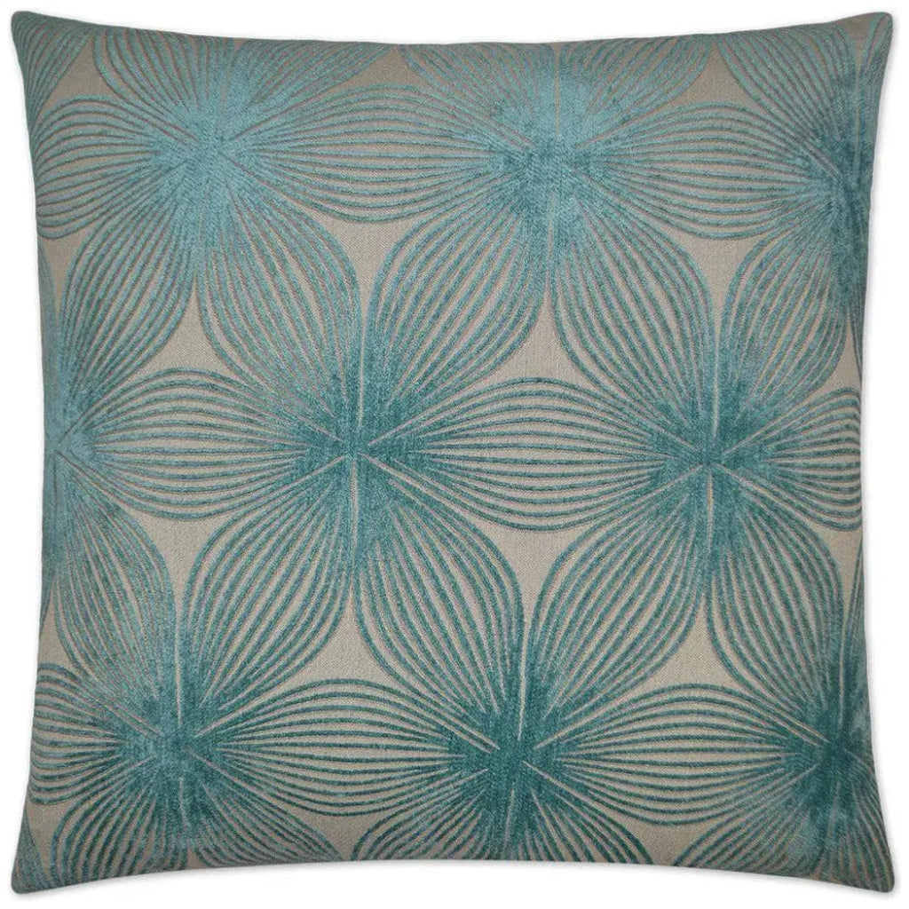 Ellery Aqua Blue Throw Pillow With Insert - LOOMLAN - D.V. Kap - Throw Pillows