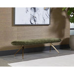 Elowen Fabric OvalBackless Bench - LOOMLAN - SUNPAN - Bedroom Benches