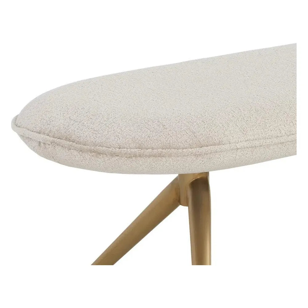 Elowen Fabric OvalBackless Bench - LOOMLAN - SUNPAN - Bedroom Benches