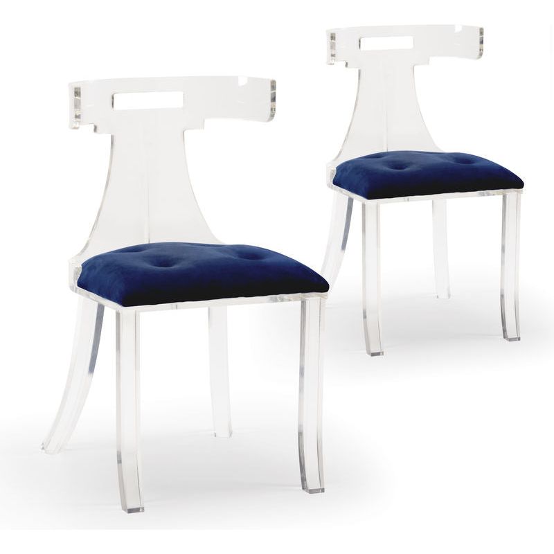 Elsa Acrylic Made Armless Chair (Set of 2) - LOOMLAN - Wildwood - Dining Chairs