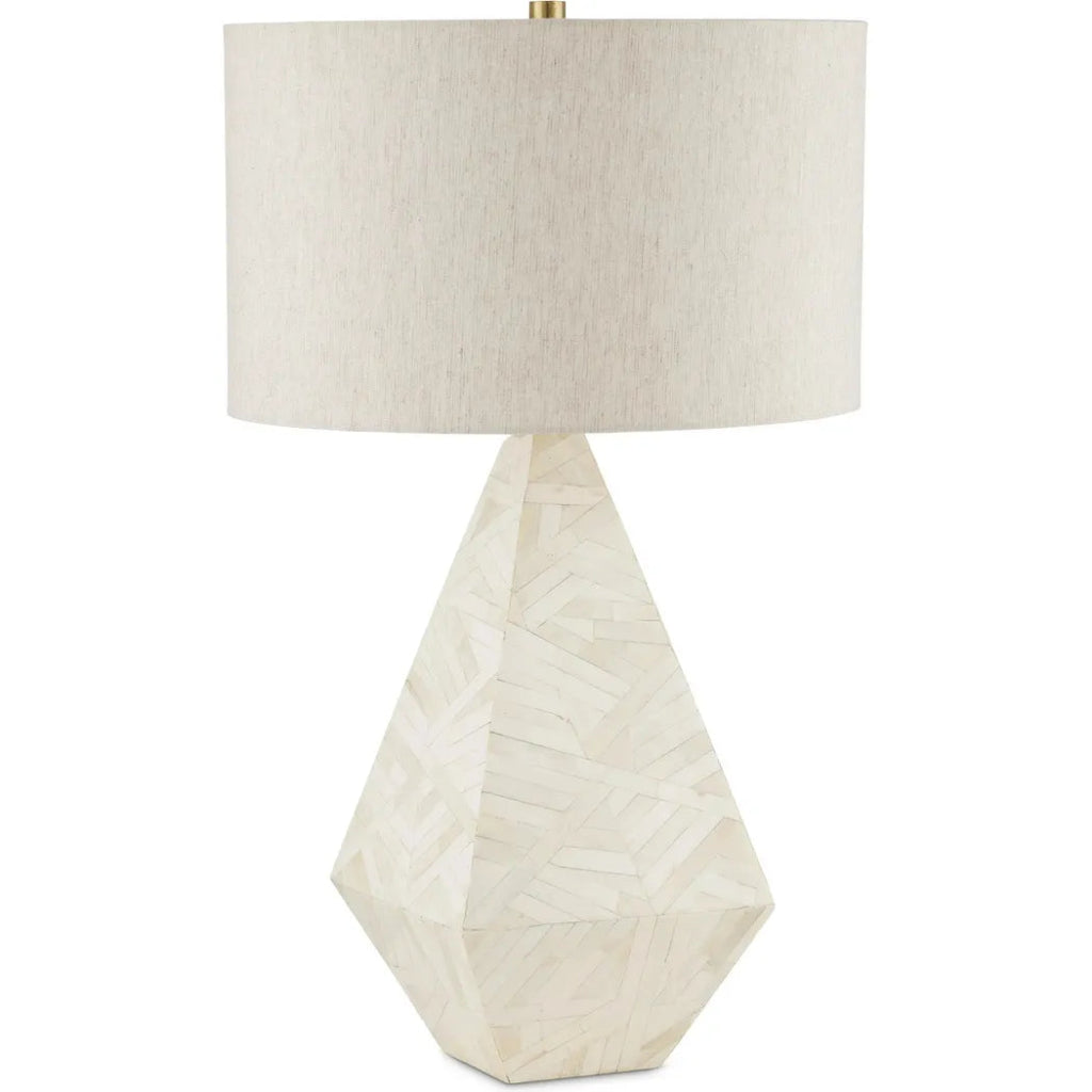 Elysium White Table Lamp - LOOMLAN - Currey & Co - Table Lamps