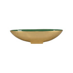 Emerald Textured Metallic Gold Oval Bowl - LOOMLAN - Wildwood - Boxes & Bowls