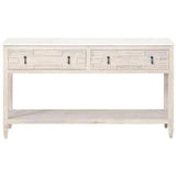 Emerie 2 - Drawer Entry Console Table White Quartz - LOOMLAN - Essentials For Living - Console Tables