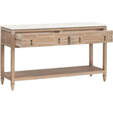 Emerie 2 - Drawer Entry Console Table White Quartz - LOOMLAN - Essentials For Living - Console Tables