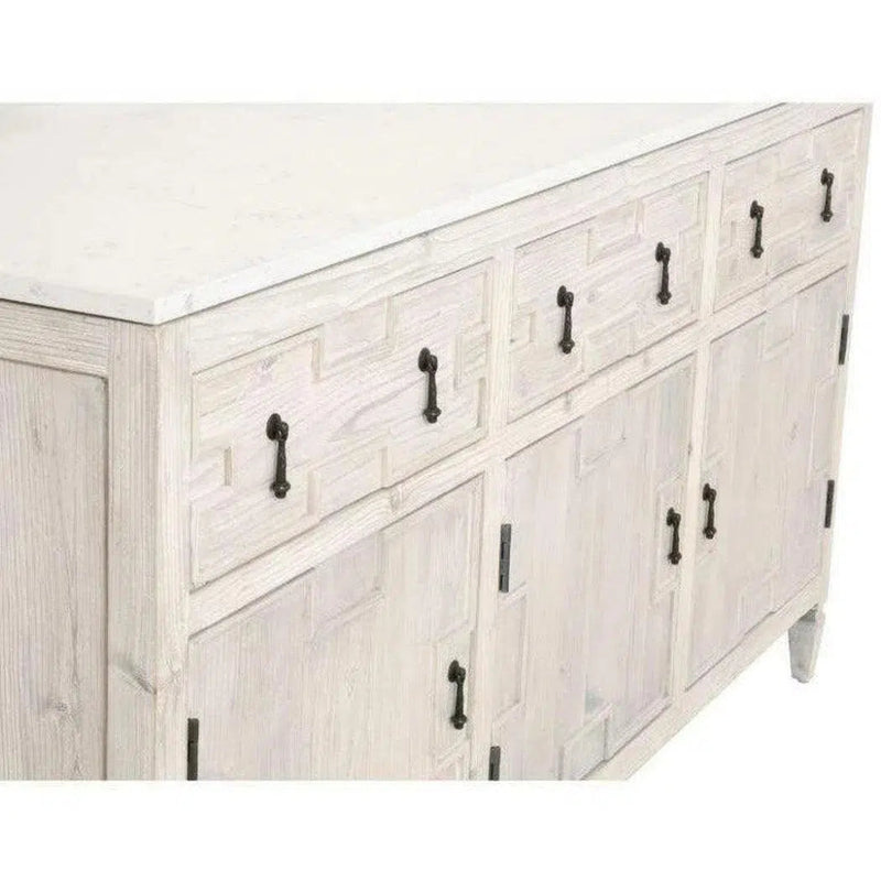 Emerie Media Sideboard White Pine White Quartz - LOOMLAN - Essentials For Living - Sideboards