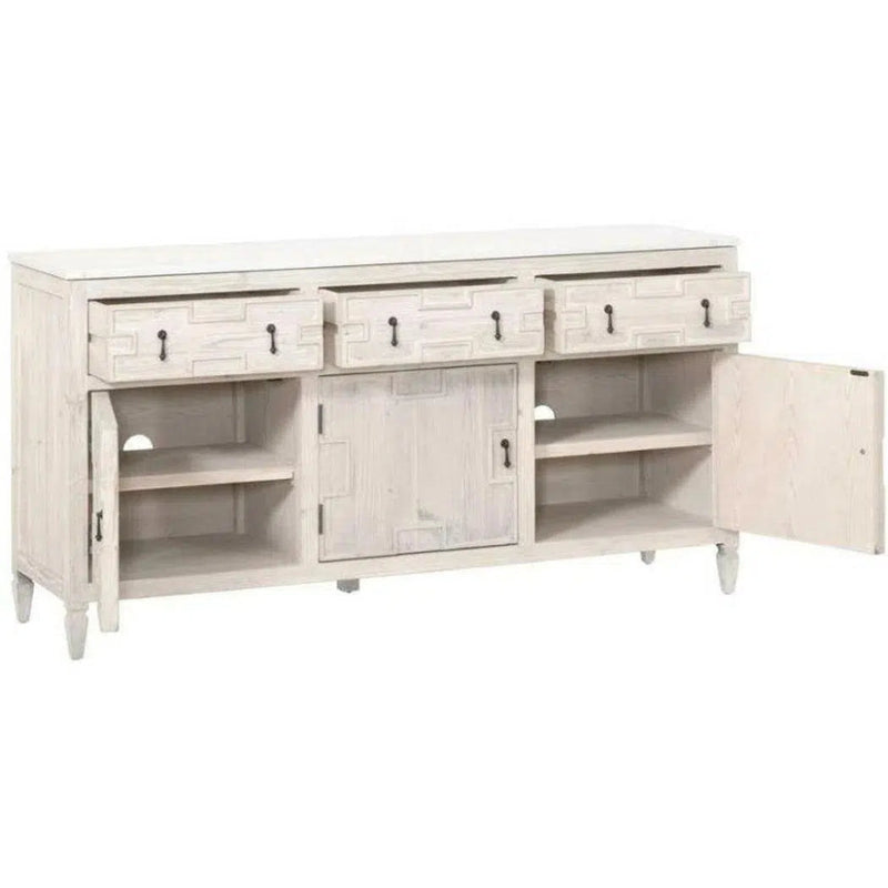 Emerie Media Sideboard White Pine White Quartz - LOOMLAN - Essentials For Living - Sideboards