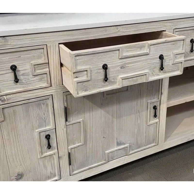Emerie Media Sideboard White Pine White Quartz - LOOMLAN - Essentials For Living - Sideboards