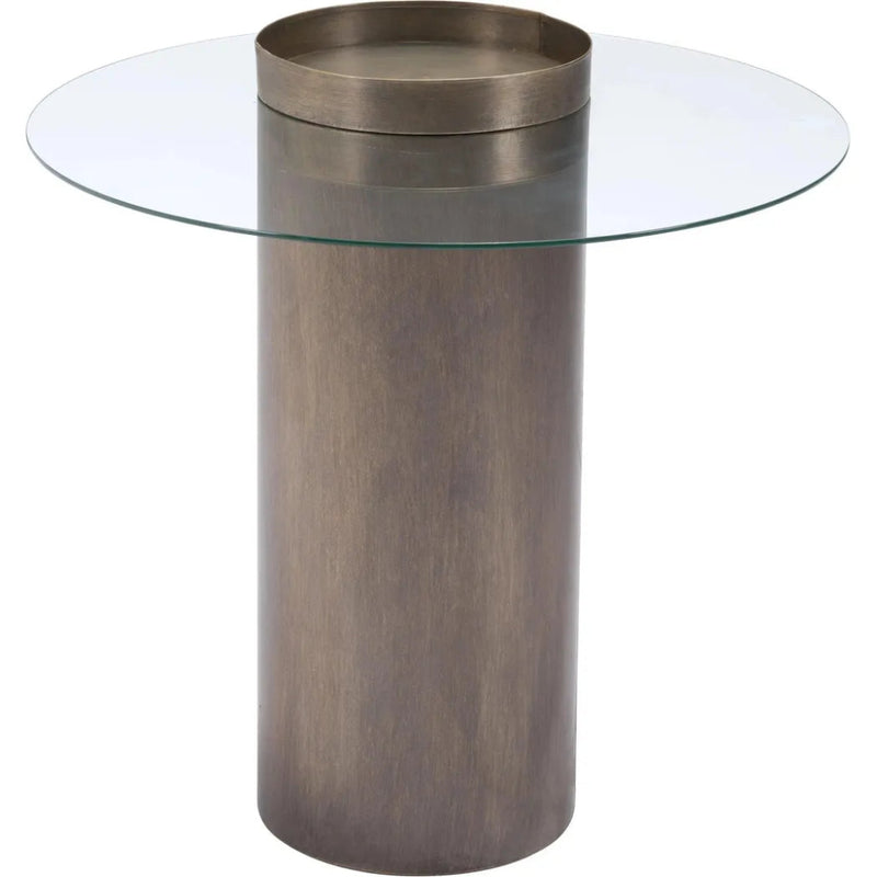 Emi End Table Antique Gold - LOOMLAN - Zuo Modern - Side Tables