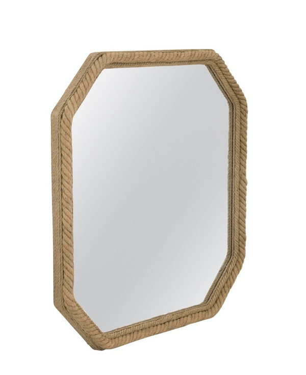 Endora Rope Design Framed Wall Mirror - LOOMLAN - Bassett Mirror - Wall Mirrors