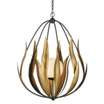 Endymion Wrought Iron Framed Chandelier - LOOMLAN - Currey & Co - Chandeliers