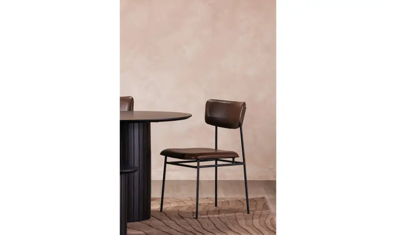 Sailor Leather Upholstered Armless Dining Chair (Set Of 2)