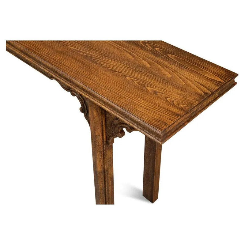 Equestrian Console Table Reclaimed Wood - LOOMLAN - Sarreid - Console Tables
