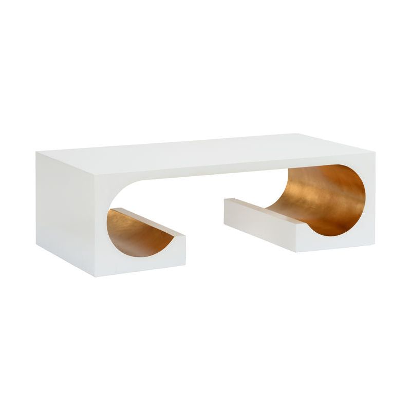 Equinox White Rectangular Cocktail Table - LOOMLAN - Chelsea House - Coffee Tables