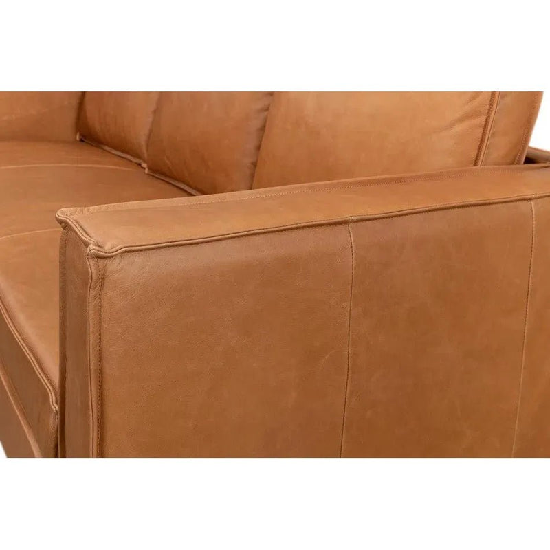 Esprit Leather Sofa Mid - Century Modern - LOOMLAN - Sarreid - Sofas & Loveseats