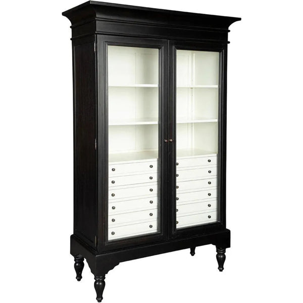 Estella ClassicWooden Black Armoire - LOOMLAN - Furniture Classics - Bookcases