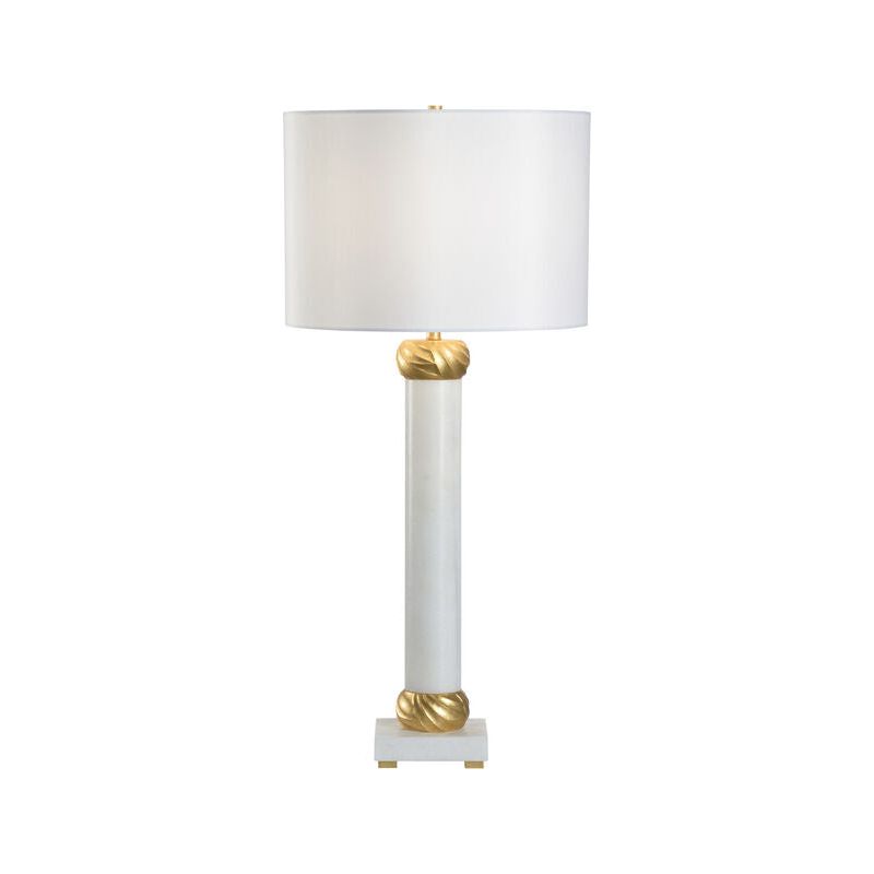 Etched Cuff Marble Gold Accent Design Table Lamp - LOOMLAN - Chelsea House - Table Lamps