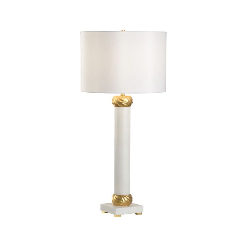 Etched Cuff Marble Gold Accent Design Table Lamp - LOOMLAN - Chelsea House - Table Lamps