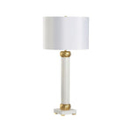 Etched Cuff Marble Gold Accent Design Table Lamp - LOOMLAN - Chelsea House - Table Lamps