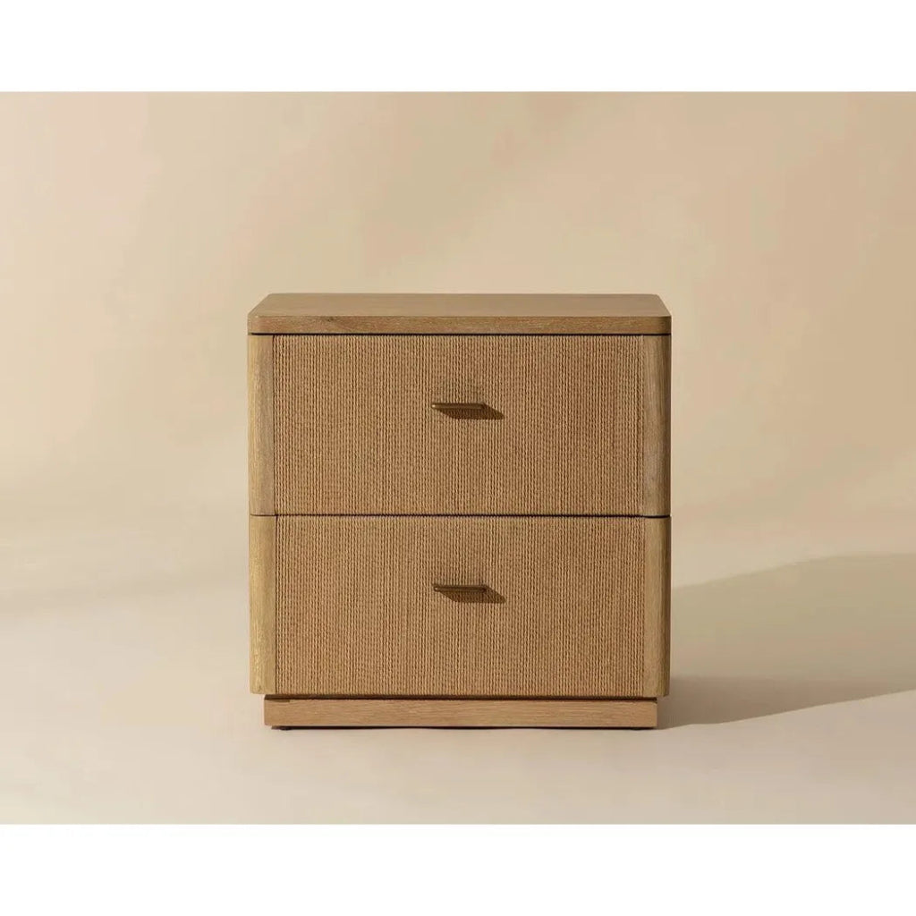 Etienne Linear Designed Wooden Nightstand - LOOMLAN - SUNPAN - Nightstands