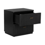 Etienne Linear Designed Wooden Nightstand - LOOMLAN - SUNPAN - Nightstands