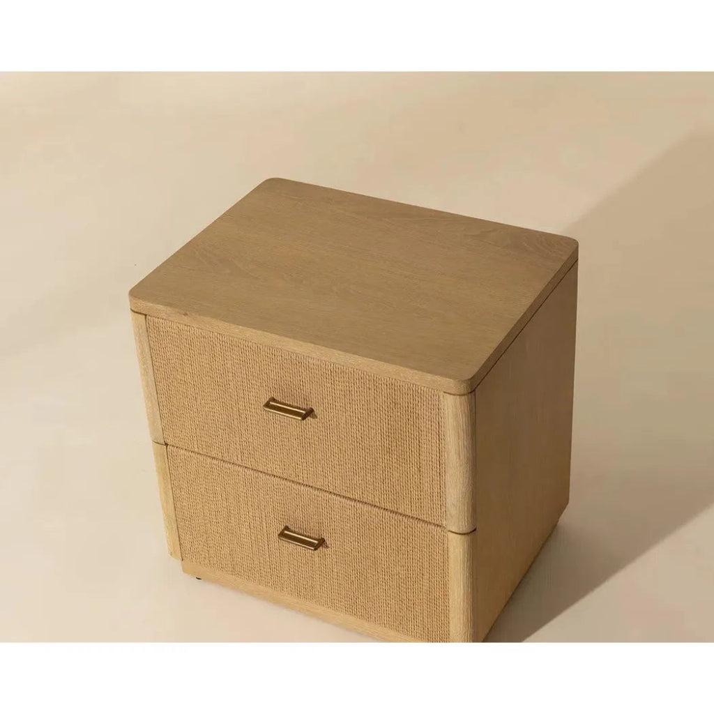 Etienne Linear Designed Wooden Nightstand - LOOMLAN - SUNPAN - Nightstands