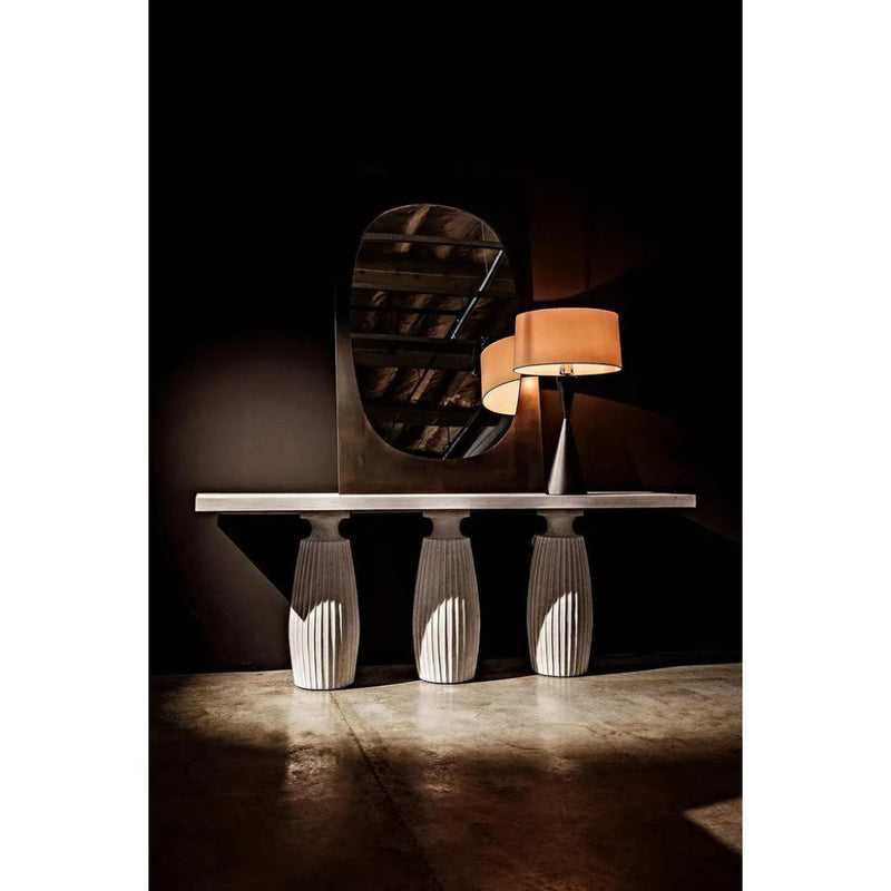 Evelyn Wood White Rectangle Console Table - LOOMLAN - Noir - Console Tables