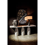 Evelyn Wood White Rectangle Console Table - LOOMLAN - Noir - Console Tables