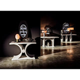 Evelyn Wood White Rectangle Console Table - LOOMLAN - Noir - Console Tables