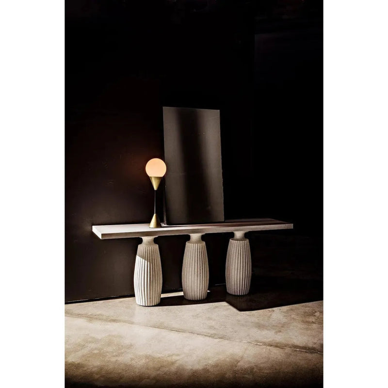 Evelyn Wood White Rectangle Console Table - LOOMLAN - Noir - Console Tables