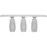 Evelyn Wood White Rectangle Console Table - LOOMLAN - Noir - Console Tables