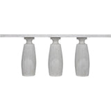Evelyn Wood White Rectangle Console Table - LOOMLAN - Noir - Console Tables