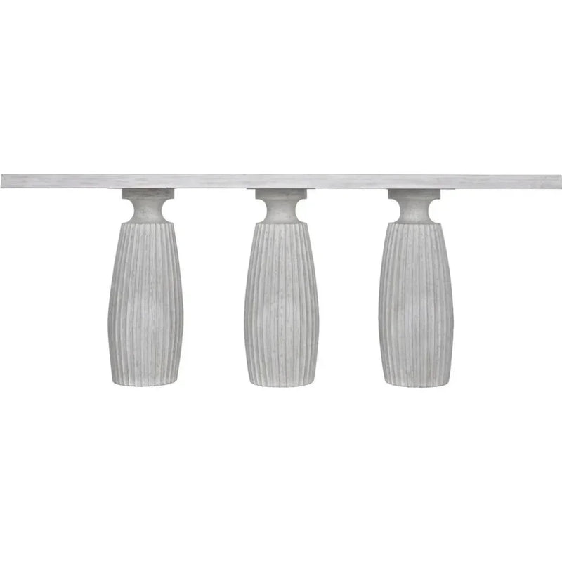 Evelyn Wood White Rectangle Console Table - LOOMLAN - Noir - Console Tables